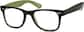 Angle view of Square Glasses 270524 in Green thumbnail