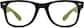 Front view of Square Glasses 270524 in Green thumbnail