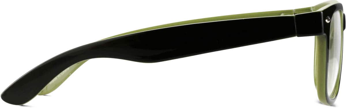 Side view of Square Glasses 270524 in Green