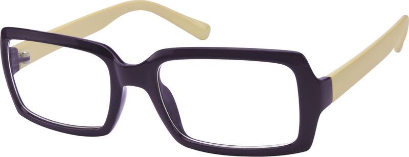Angle view of Rectangle Glasses 270917 in Purple