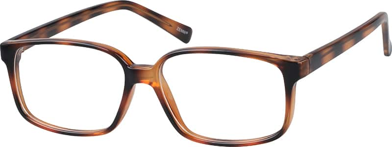 Angle view of Rectangle Glasses 272925 in Tortoiseshell