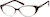 Angle view of Oval Glasses 274015 in Brown thumbnail