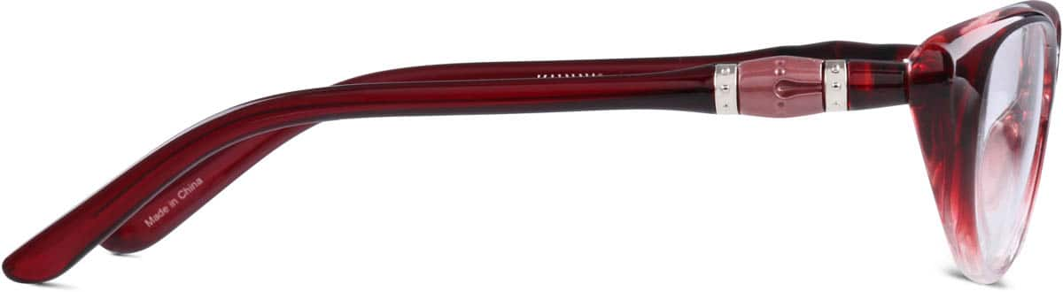 Side view of Oval Glasses 274018 in Red