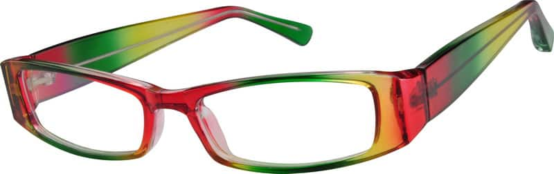 Angle view of Rectangle Glasses 277229 in Multicolor