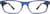 Front view of Rectangle Glasses 278216 in Blue thumbnail