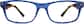 Front view of Rectangle Glasses 278216 in Blue thumbnail