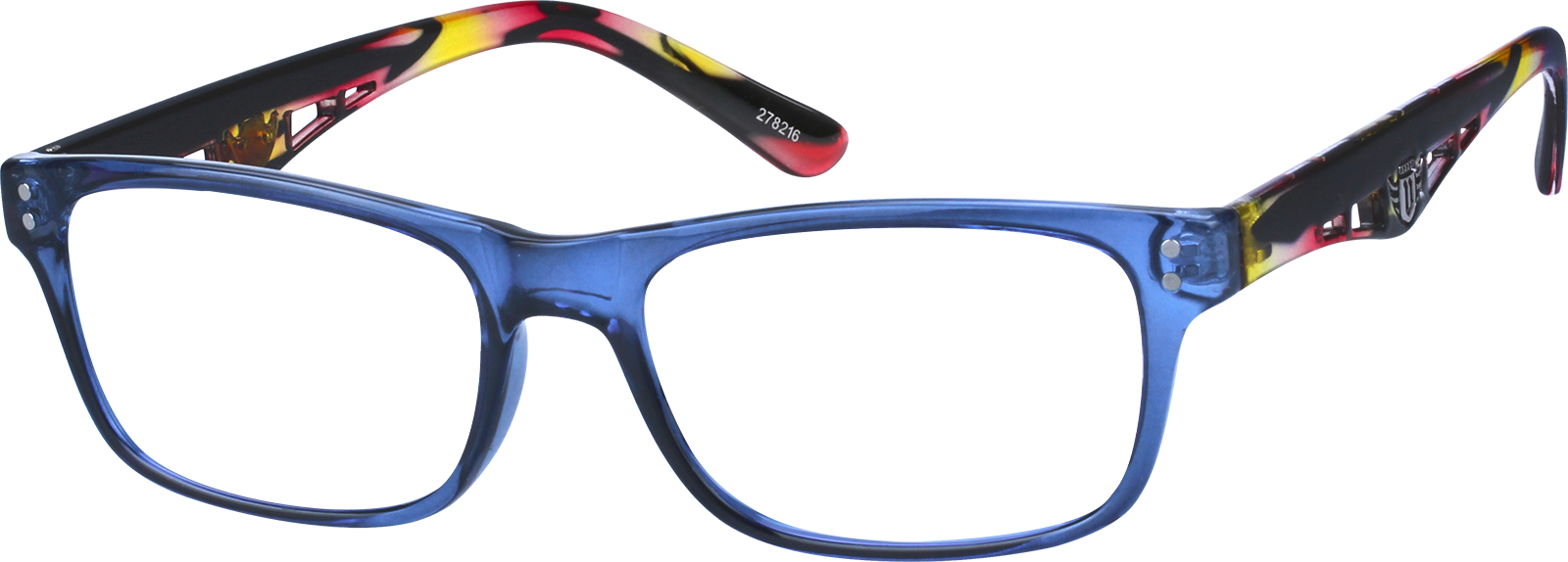 BLEU RUBANページ Blue Rectangle Glasses #408516 | Zenni Optical Canada