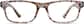 Front view of Rectangle Glasses 278239 in Giraffe thumbnail
