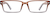 Front view of Rectangle Glasses 278515 in Brown thumbnail