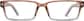 Front view of Rectangle Glasses 278515 in Brown thumbnail