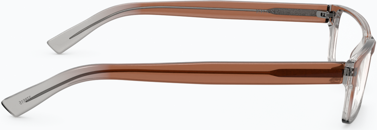 Side view of Rectangle Glasses 278515 in Brown thumbnail