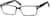 Angle view of Rectangle Glasses 278521 in Black thumbnail