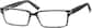 Angle view of Rectangle Glasses 278521 in Black thumbnail