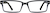 Front view of Rectangle Glasses 278521 in Black thumbnail