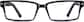 Front view of Rectangle Glasses 278521 in Black thumbnail