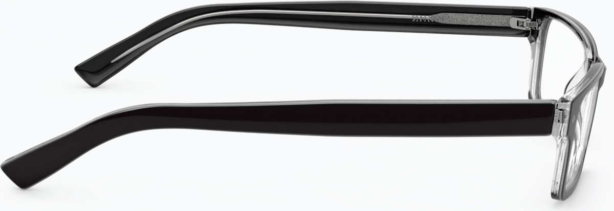 Side view of Rectangle Glasses 278521 in Black thumbnail