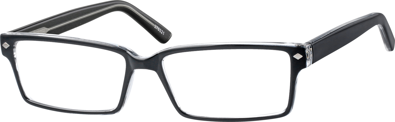 Black Rectangle Glasses #278521 | Zenni Optical