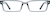 Front view of Rectangle Glasses 278536 in Blue thumbnail