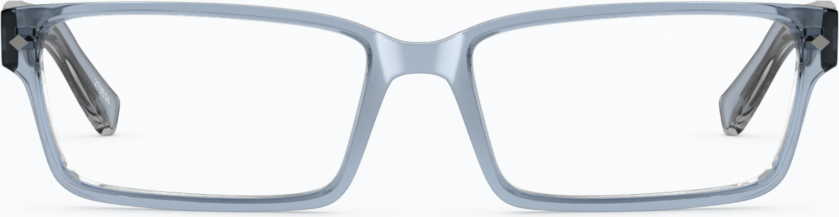 Front view of Rectangle Glasses 278536 in Blue thumbnail