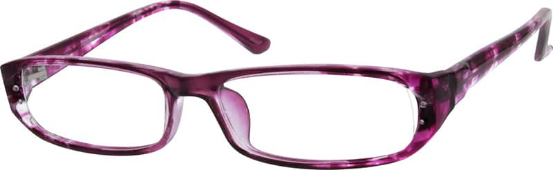 Angle view of Rectangle Glasses 279517 in Purple