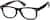 Angle view of Square Glasses 279721 in Black thumbnail