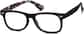 Angle view of Square Glasses 279721 in Black thumbnail