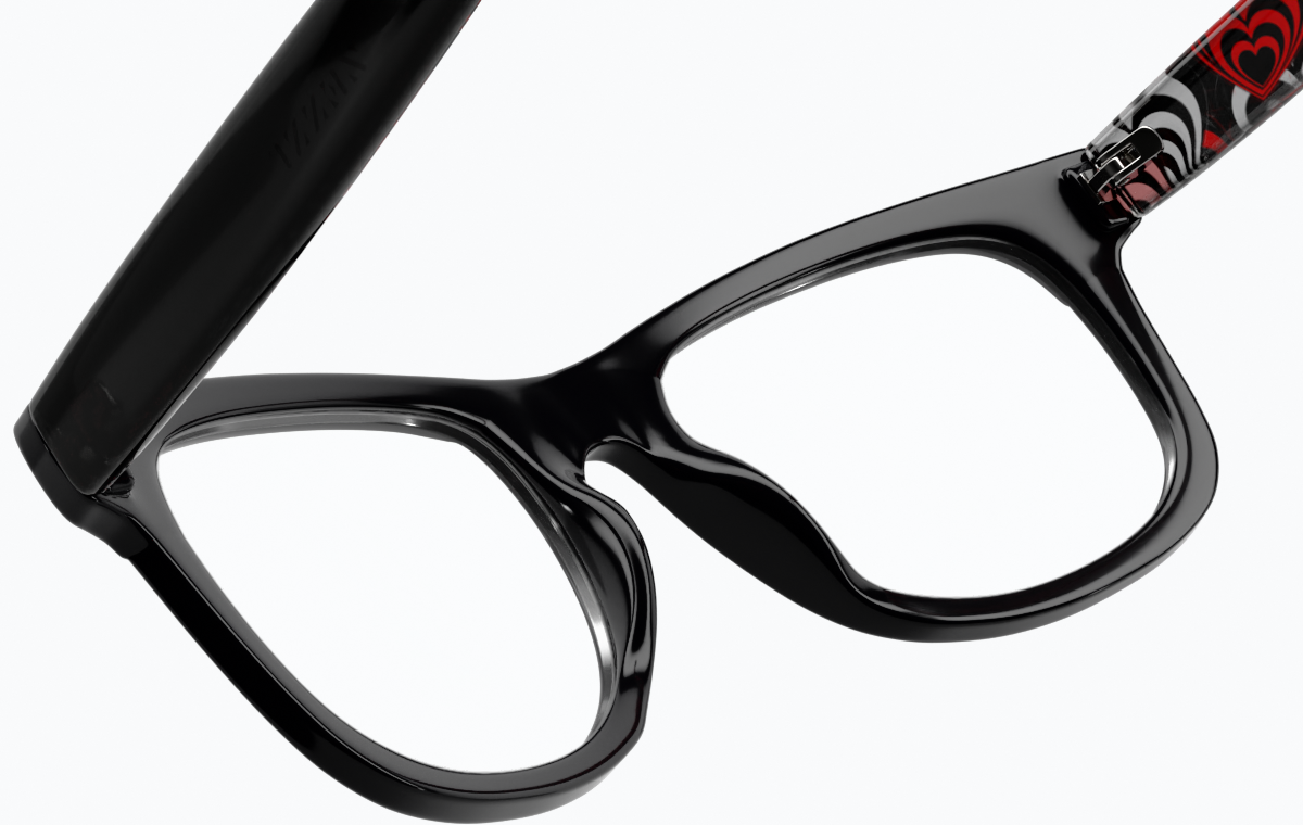 See-through view of Square Glasses 279721 in Black thumbnail