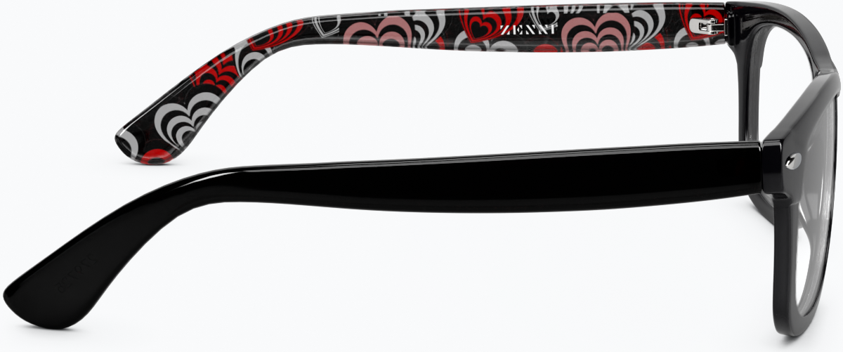 Side view of Square Glasses 279721 in Black thumbnail