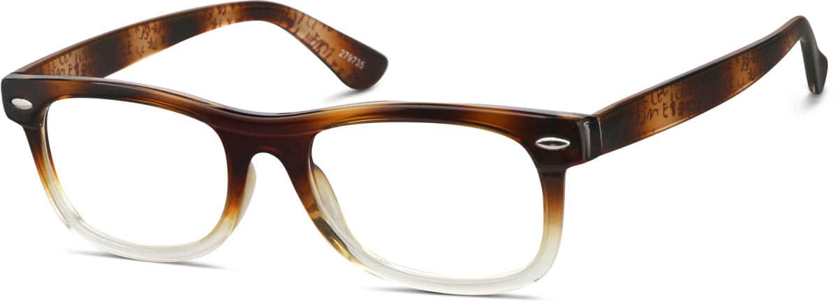 Angle view of Square Glasses 279735 in Brown