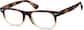 Angle view of Square Glasses 279735 in Brown thumbnail