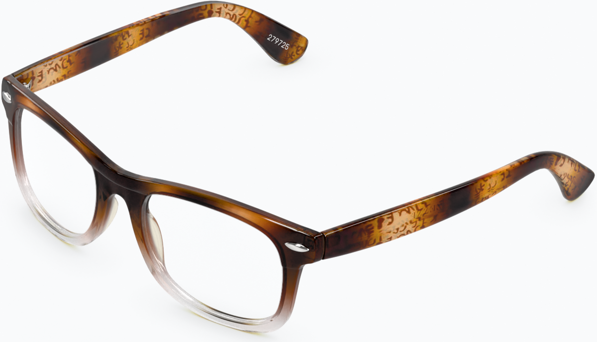 Angle view of Square Glasses 279735 in Brown thumbnail