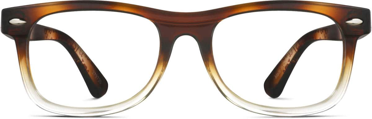 Front view of Square Glasses 279735 in Brown