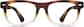 Front view of Square Glasses 279735 in Brown thumbnail