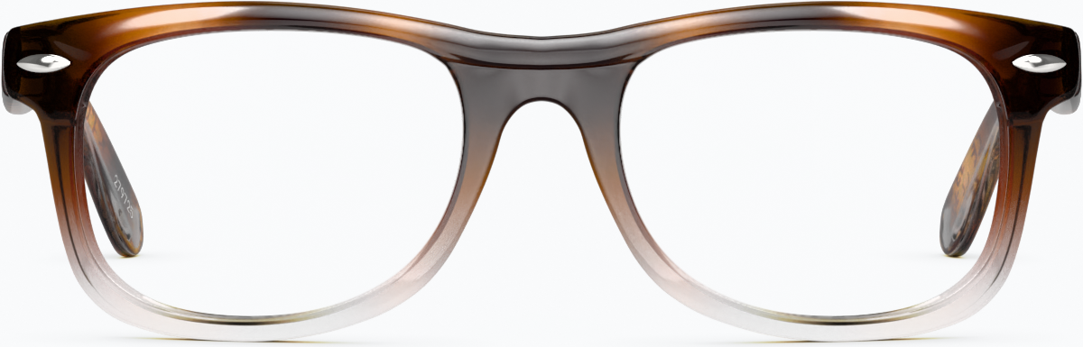 Front view of Square Glasses 279735 in Brown thumbnail