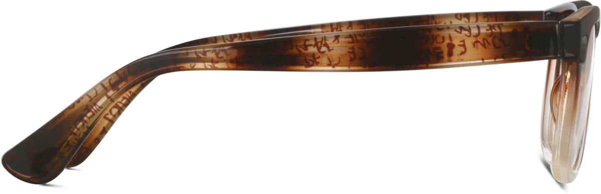 Side view of Square Glasses 279735 in Brown