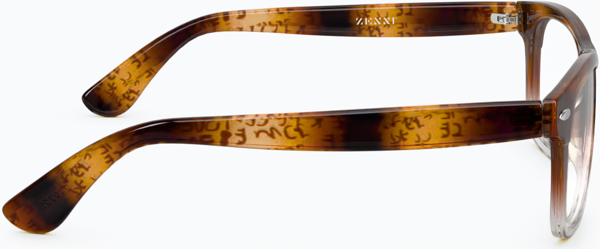 Side view of Square Glasses 279735 in Brown thumbnail