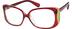 Rectangle Glasses 279918 in Red