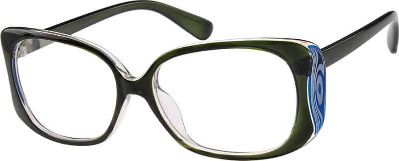 Green Rectangle Glasses #279924 | Zenni Optical