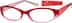 Oval Glasses 280618 in Red