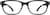 Front view of Rectangle Glasses 282221 in Black thumbnail