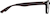Side view of Rectangle Glasses 282221 in Black thumbnail