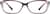 Front view of Rectangle Glasses 282317 in Purple thumbnail
