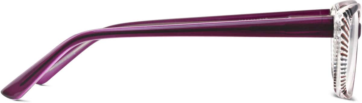 Side view of Rectangle Glasses 282317 in Purple