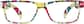 Front view of Rectangle Glasses 282539 in Multicolor thumbnail