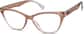 Angle view of Cat-Eye Glasses 283615 in Brown thumbnail