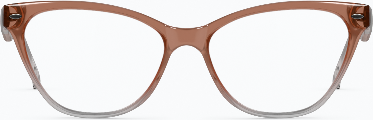 Front view of Cat-Eye Glasses 283615 in Brown thumbnail