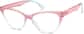 Angle view of Cat-Eye Glasses 283619 in Pink thumbnail