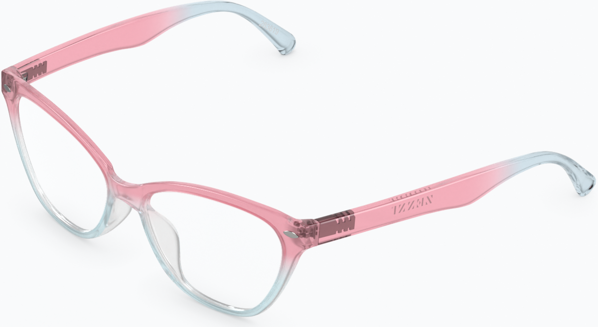 Angle view of Cat-Eye Glasses 283619 in Pink thumbnail