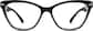 Front view of Cat-Eye Glasses 283621 in Black thumbnail