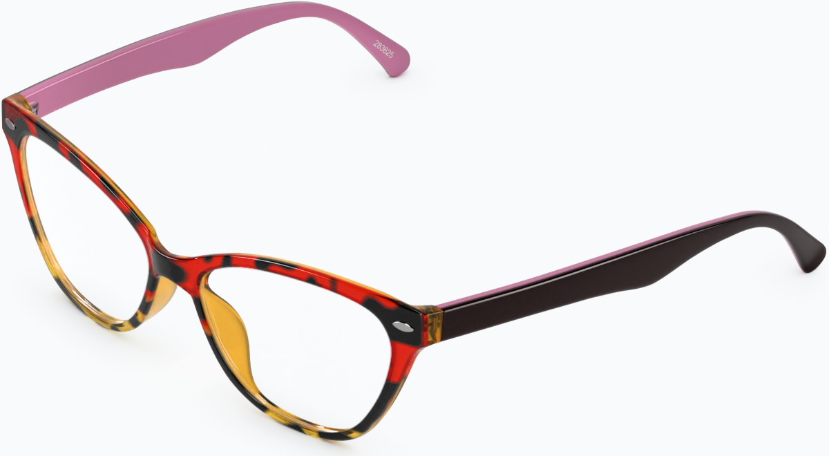 Angle view of Cat-Eye Glasses 283625 in Tortoiseshell thumbnail